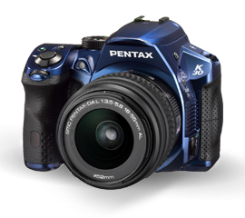 Цифровая зеркалка PENTAX K-30 (синий) + объектив DA L 18-55