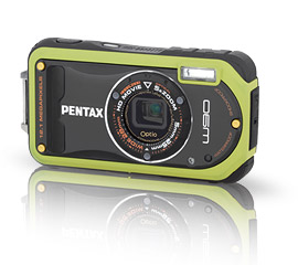 Цифровой фотоаппарат Optio W90 черный с зеленой вставкой