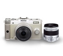 Компактный цифровой фотоаппарат со сменной оптикой PENTAX Q white + объективы 8,5 мм и 5-15 мм